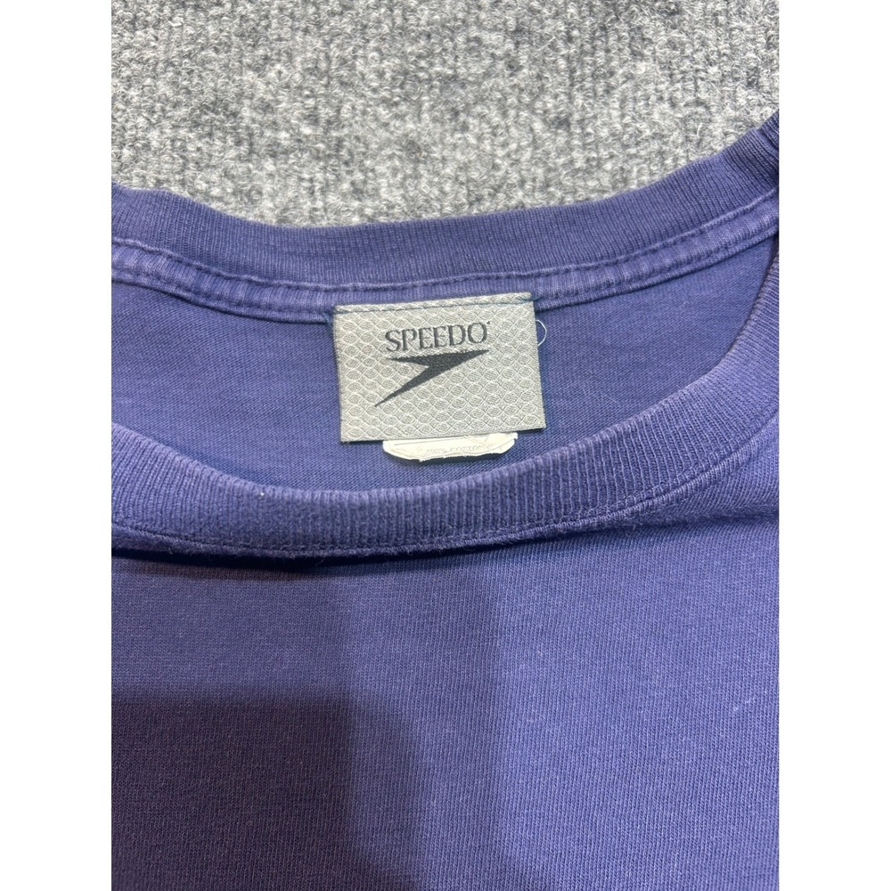 Vintage Speedo Mens Short Sleeve T-Shirt Navy Blue cotton Single Stitch Size L - Picture 16 of 16